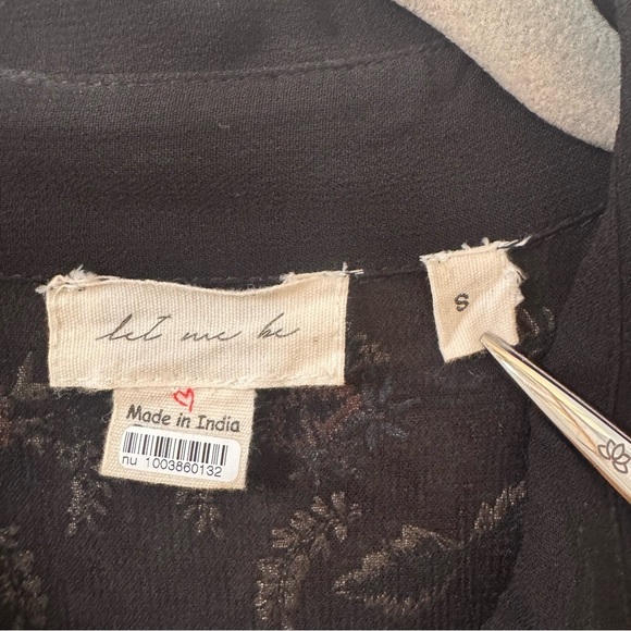 Anthropologie Let Me Be Vivian Floral Dress Boho Embroidered Floral Size Small - Picture 9 of 16